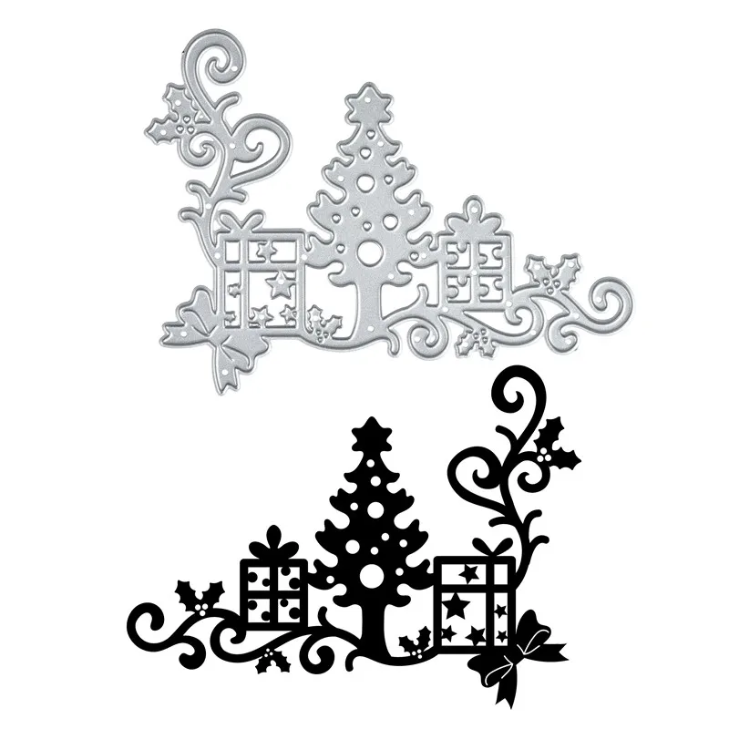 

YaMinSanNio Christmas Tree Dies Branch Corner Metal Cutting Dies New 2019 for Card Making Scrapbooking Cuts Decor Stencil Crafts