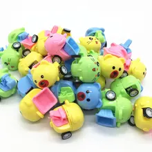 10 pièces mignon dessin animé infantile horlogerie retirer jouet coulissant inertiel pour enfants animaux voiture jouets pour enfants anniversaire cadeau de noël