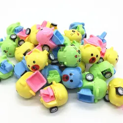 10 Uds., Bonito mecanismo de dibujos animados para niños, juguete deslizante inercial para niños, juguetes de coche de animales para niños, regalo de cumpleaños y Navidad