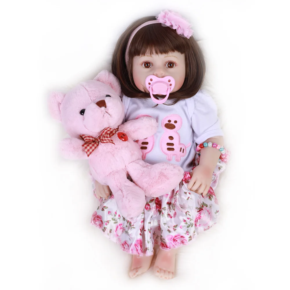 Pickwoo 55 см 48 см bebes кукла-реборн для маленькой девочки кукла из мягкого силикона и хлопка Boneca reborn Brinquedo подарок на день детей игрушки plamate
