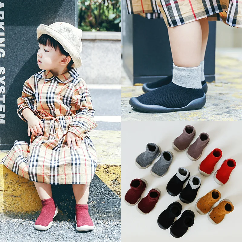 

18 Autumn And Winter Looped Pile Thick Infant Ankle Sock Rubber Sole Anti-slip Baby xue ayumi wa Cotton Socks Children Tube Floo