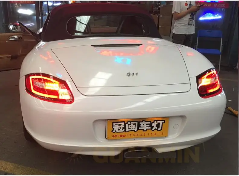 Задний фонарь для автомобиля Porsche Cayman 987 2005-2008 светодиодный задние фары, противотуманные фары Дневные ходовые огни DRL Тюнинг автомобилей Автомобильные аксессуары
