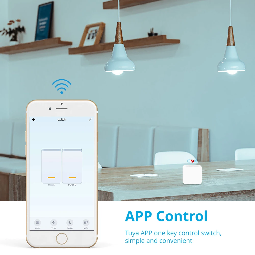 Zemismart Tuya Zigbee Inline Module Smart Switch APP Remote Control Mini Light Switch 2 Gangs 2 Way Neutral Optional Alexa Google Home smart switch lamp base switch lamp holder switch