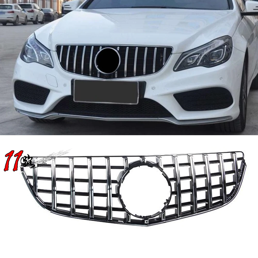 

Chrome Grille Grill For Benz E-Class W207 C207 A207 COUPE 14-16 E200 E300 E260 Car Styling Car Accessories GTR Style