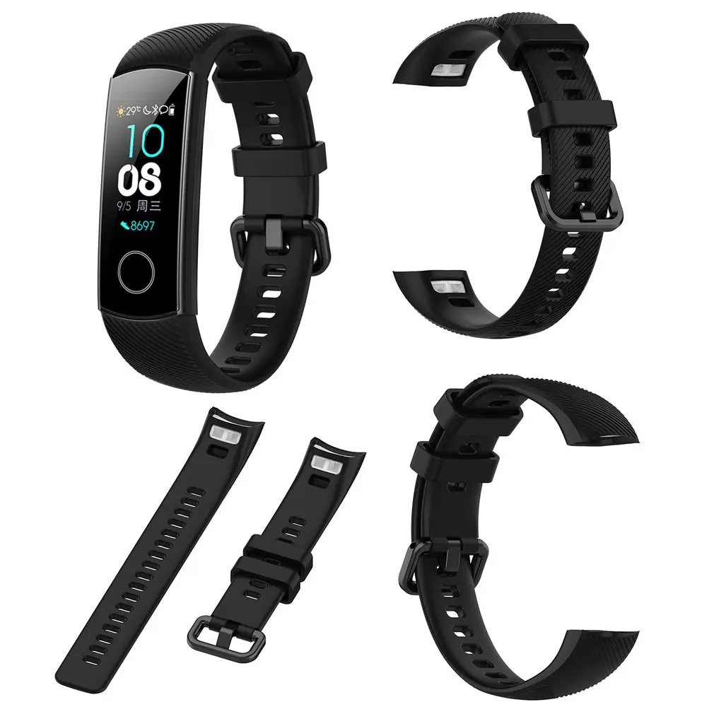 Сменный силиконовый ремешок для huawei Honor Band 5 Стандартный Смарт-Браслет спортивный сменный ремешок браслет ремень