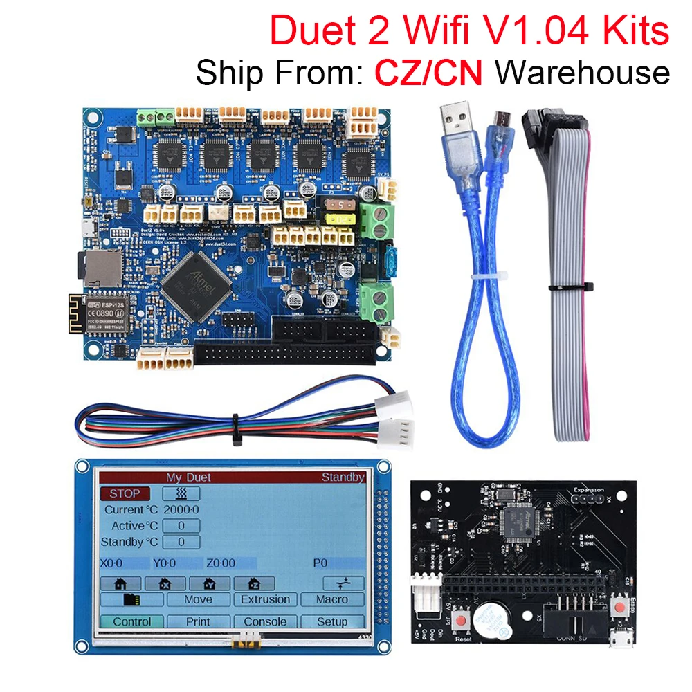 Duet 2 Wi Fi V1.04 клонированная плата управления DuetWifi 32 бит + 4 3 Ƌ 'ƍ'' панель