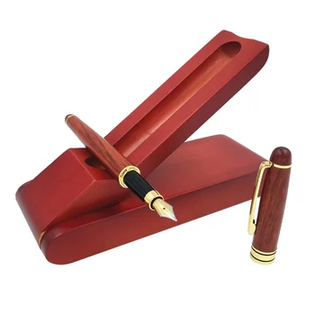 

Wooden Fountain Pen with Gift Case for Signature Business Birthday Graduation Father's Day Gift
