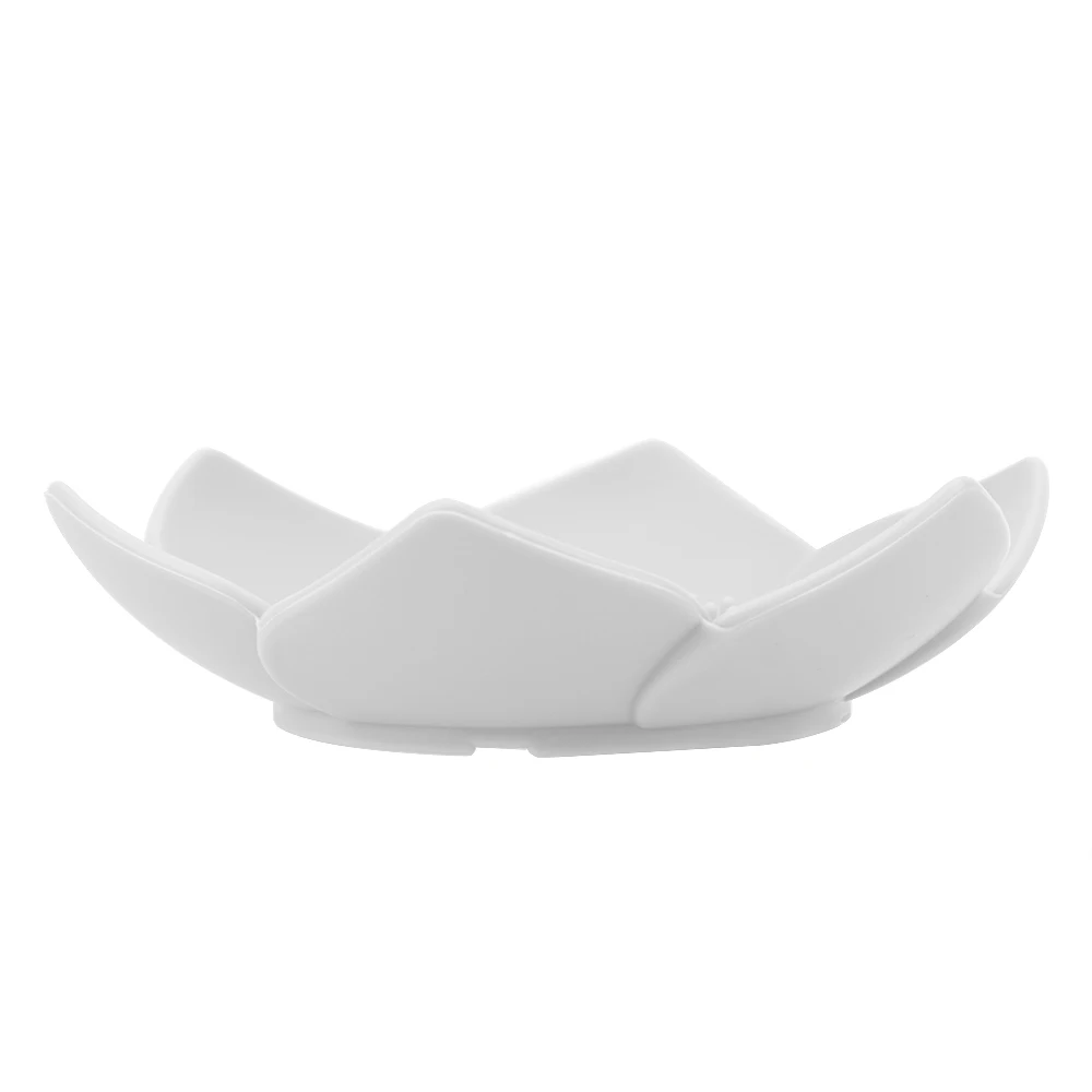HOOMIN Leak Waterproof Silicone Bathroom Storage Lotus Shape Soap Dish Drain Soap Bar Bathroom Accessories