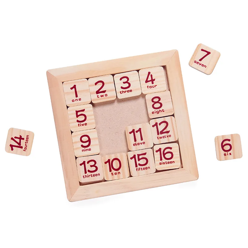 Игрушка Huarong с цифрами, обучающая игра, решение проблем, 9 решеток, деревянная детская версия, новая стильная игрушка