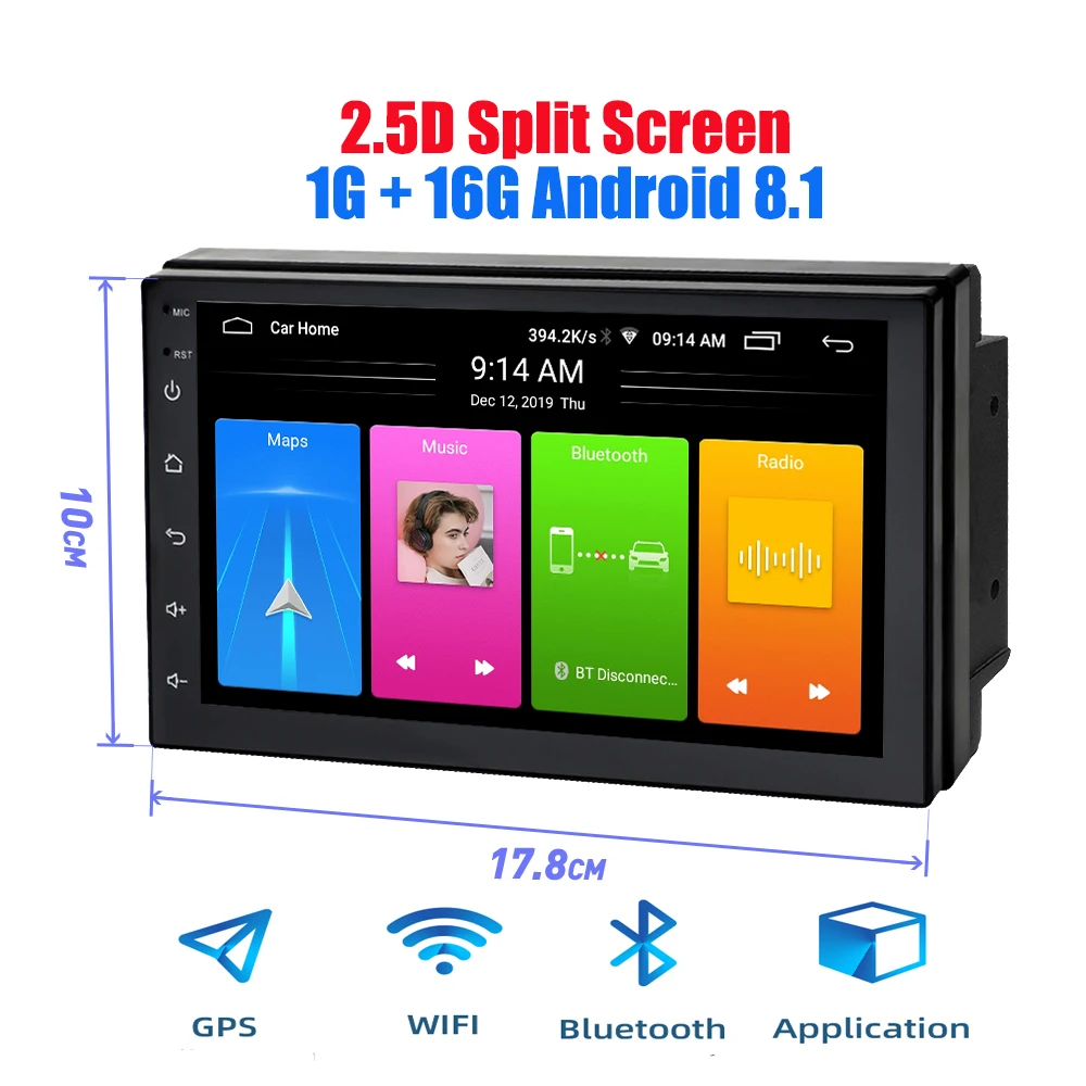 Автомагнитола 2 din на Android 8 0 с функцией Mirror link gps android Раздельный экран 2.5D