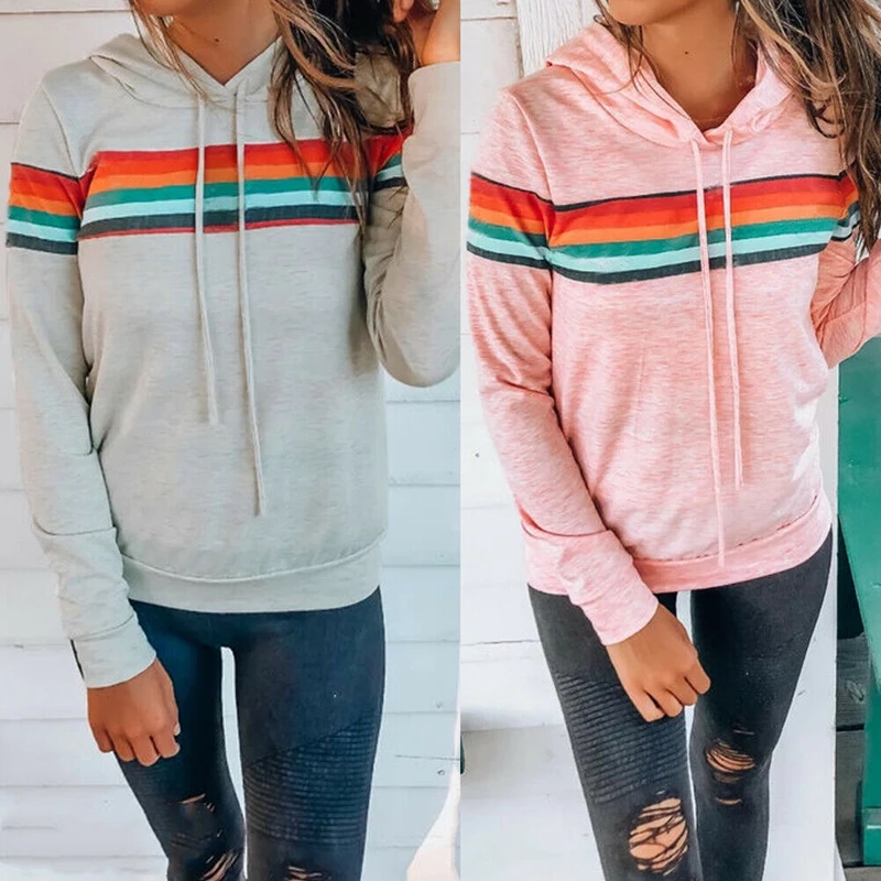 Women's Long SLeeve Hoodie Jumper Hoody Ladies Sweatshirt Fashion Women Hoody Sweatershirts S-XL