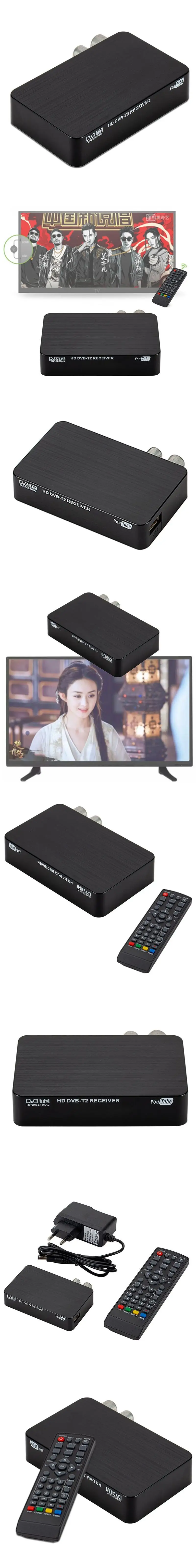 DVB-T2 цифровой приемник поддерживает HEVC DVB-T H264 ТВ-тюнер RJ45 1080P ТВ-приставка Stb приставка Mpeg4 приемник