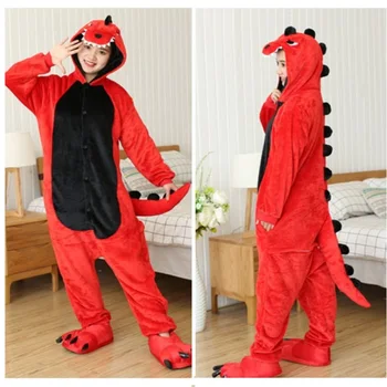 

Adult Unisex Pajamas Sets One Piece Cosplay Christmas Costume Girl Boy Onesie Winter Sleepwear Dinosaur Halloween Gift PJS