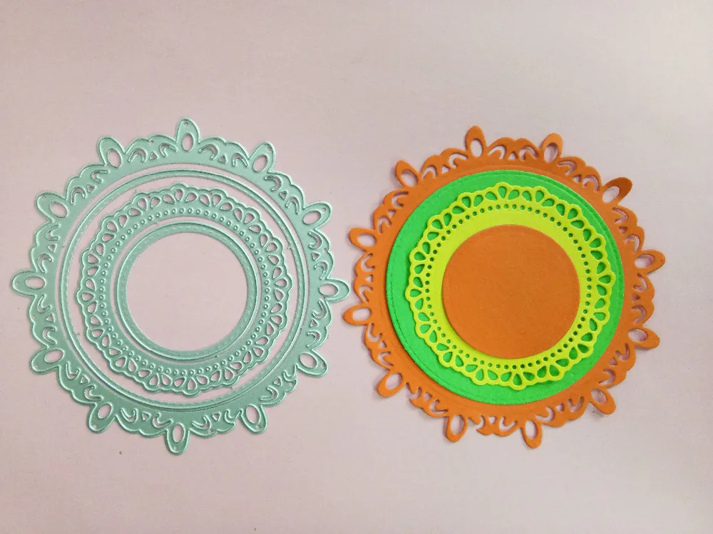 Тройной отрывной круг металлические режущие штампы для DIY Скрапбукинг крафт бумага карты декоративные Выгравированные штампы тиснения штампы новые