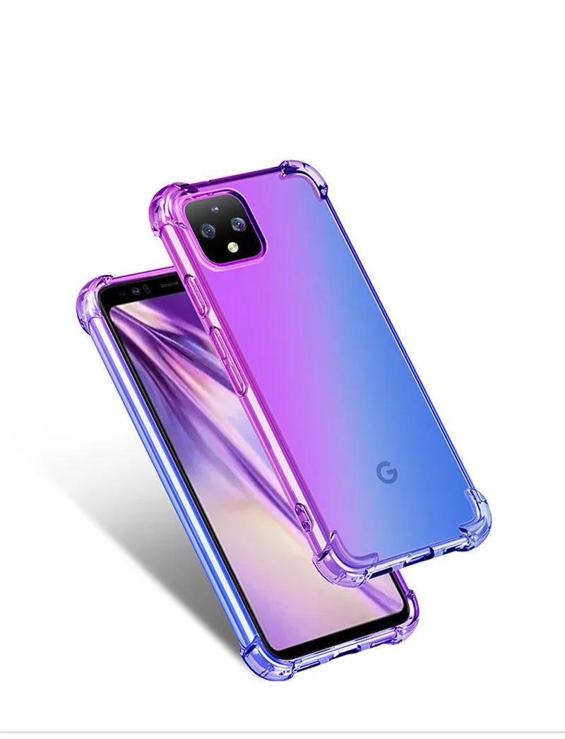 Для Google Pixel 4 Чехол Pixel4 Двойной градиент цвета кристально чистый противоударный чехол для Google Pixel 4xl чехол Coque Pixel4XL Capa