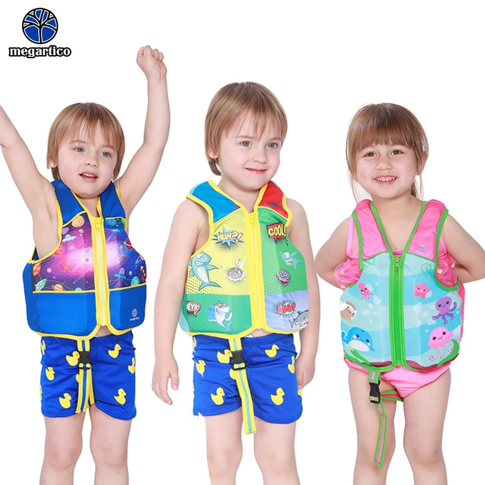 Megartico chaleco salvavidas para niños de 2, 3, 4, 5 y 6 años, entrenador de natación, chaleco de natación tiburón, chaleco salvavidas, almohadilla flotante de espuma|Chaleco salvavidas| - AliExpress