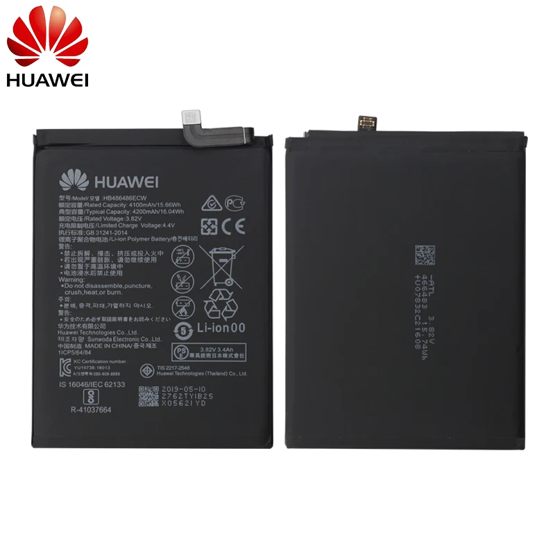 Hua Wei аккумулятор для телефона HB486486ECW для huawei P30 Pro mate 20 Pro, литий-ионный аккумулятор, Сменные Аккумуляторы для телефонов 4100 мАч