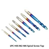 Grifo de rosca en espiral HSS para perforación de Metal, llave con recubrimiento azul Nano, M5, M2, M2.5, M3, M3.5, M4, M6, 1 unidad ► Foto 2/6