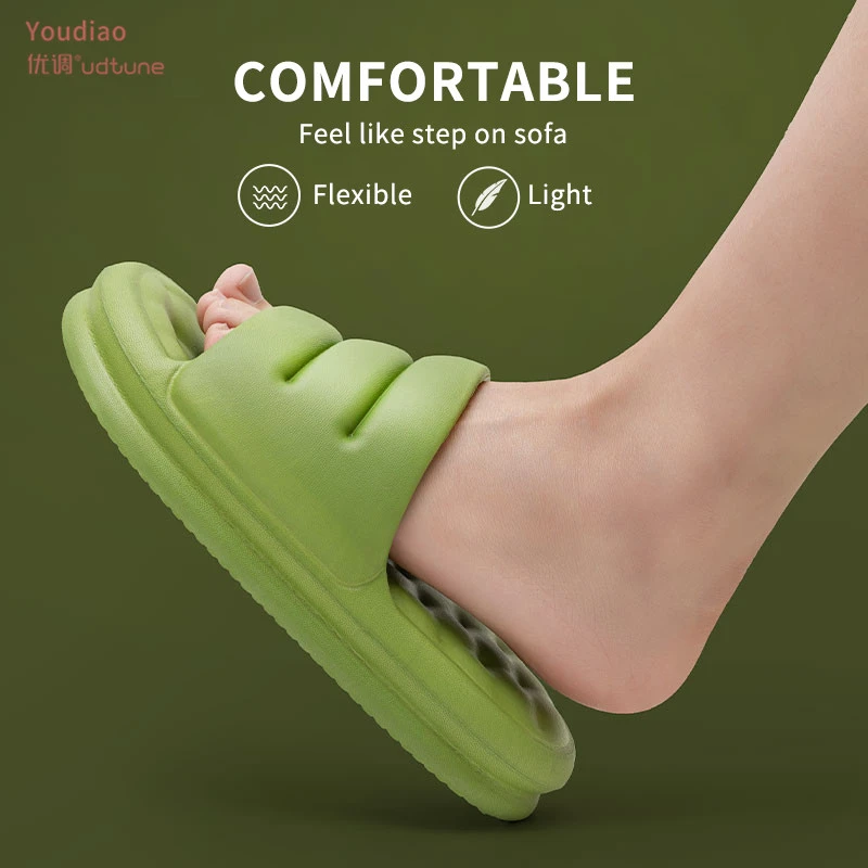 Emulación Lidiar con escolta Youdiao Sandalias de goma EVA con suela gruesa para hombre y mujer,  pantuflas suaves para interiores, sandalias antideslizantes con plataforma,  zapatos de baño para verano|Zapatillas| - AliExpress