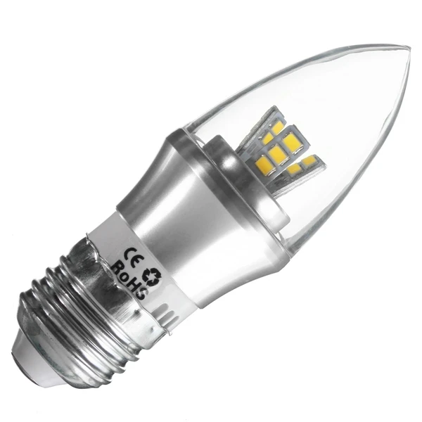 E27/E14/E12/B22/B15 затемнения светодиодный лампы 3W SMD 2835 люстра Свеча светильник лампа AC 220V
