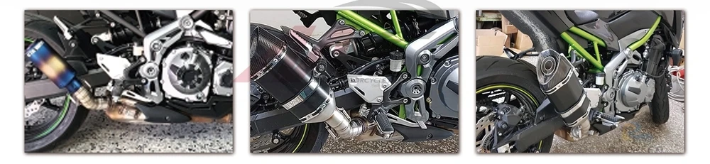 Выхлопная труба для мотоцикла, выхлопная труба, скользящая секция, для Kawasaki z900 2017 2018, выхлопная система без глушителя