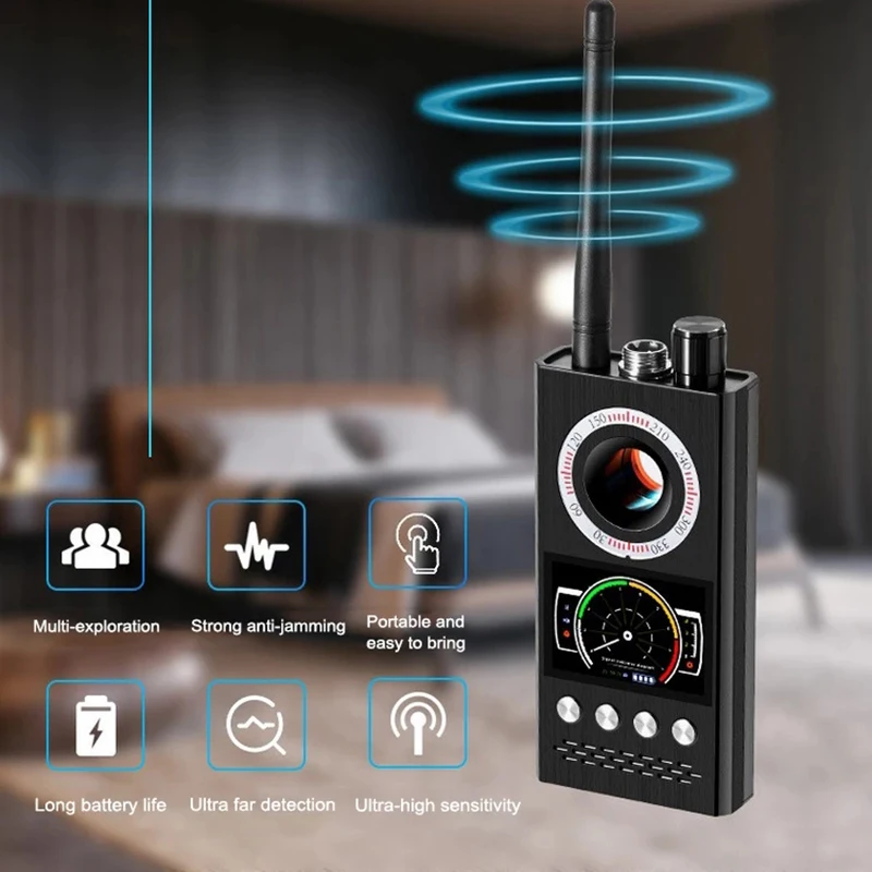 K68 Anti Spy Cam Wireless RF Signal Detector Bug GSM GPS Tracker Hidden Camera Eavesdrop Device Military Professional Finder K88