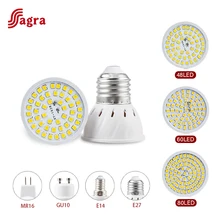 

LED Bulb E27 E14 MR16 GU10 GU5.3 Lampada 110V 220V 48 60 80 LEDs 2835 SMD Bombillas LED Lamp Spotlight Lampara LED Spot Light