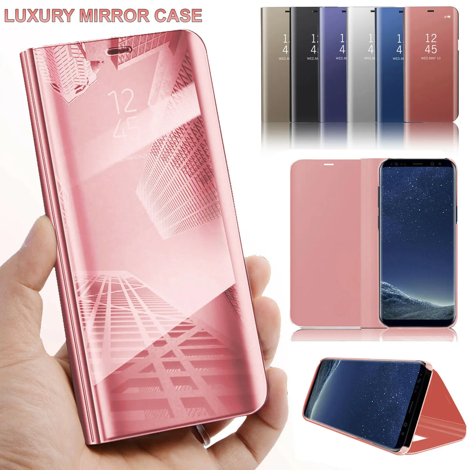 Чехол для Samsung Galaxy A10E A20E A10 A20 A30 A40 A60 A70 M10 M20 M30 M40 S8 S9 S10 Plus S10E прозрачный зеркальный
