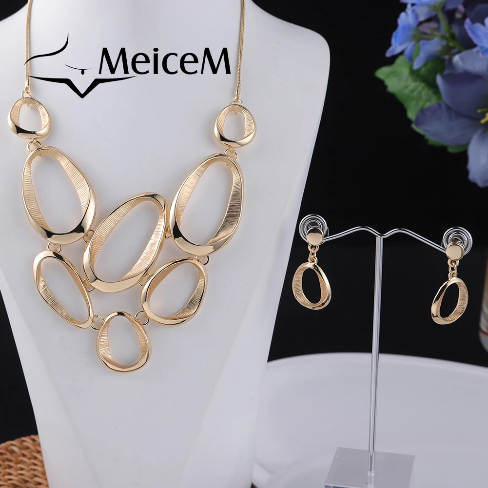 쥬얼리세트 2021 Trendy Oval Alloy Chain Necklace Set: Classic Enamel Geometry Necklace for Women and Girls’ Dress, by MeiceM. 쥬얼리세트 2021 Trendy Oval Alloy Chain Necklace Set: Classic Enamel Geometry Necklace for Women and Girls’ Dress, by MeiceM.
