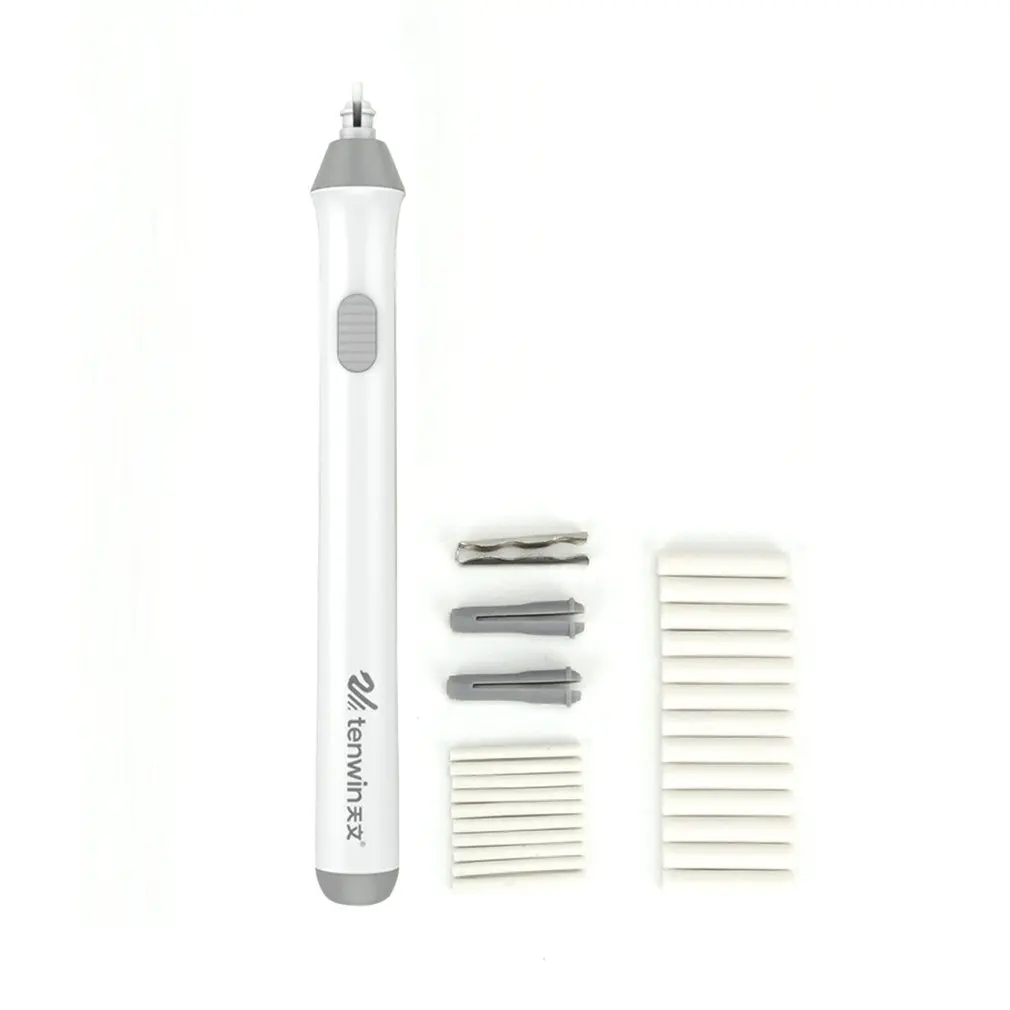 Adjustable Electric Pencil Eraser Kit Battery Operated Highlights