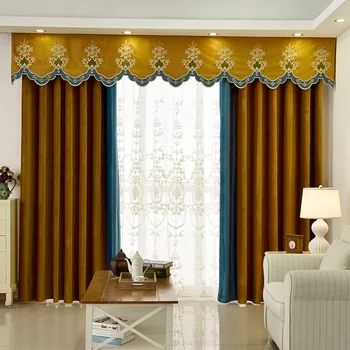 

Nordic Wind Velvet Shading Curtains Are Suitable for European Style Living Room Bedroom Curtain Shading Curtains Curtain Head