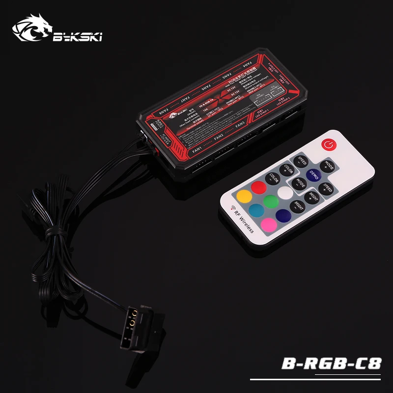 Bykski B-RGB-C8 RGB(12v 4pin) Контроллер освещения 8+ 4 интерфейсов для всех систем освещения Bykski