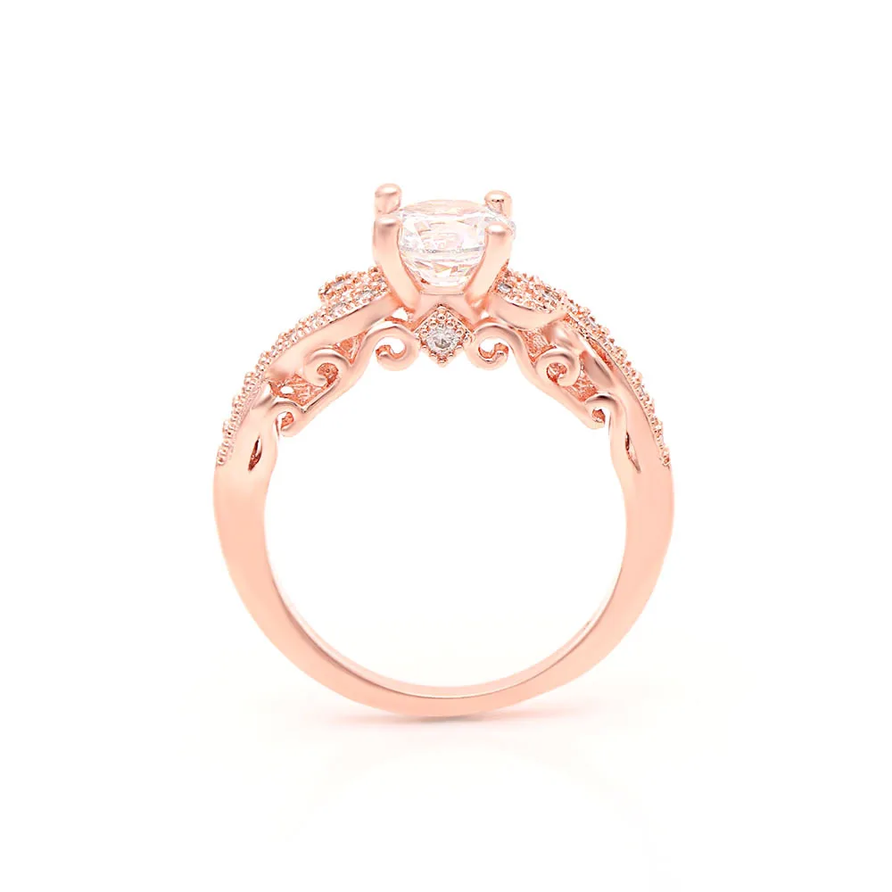 14 к розовое золото VVS1 бриллиантовое кольцо для женщин Anillos De Bizuteria Bague Etoile чистый драгоценный камень 14 к розовое золото 2 карата коробочка для кольца с бриллиантом