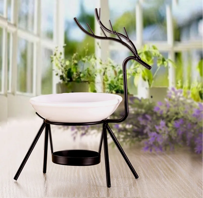 Wholesale Creative New Products Happiness Deer Iron Art Incense Holder jing you lu Iron Art Candlestick Indoor Aromatic