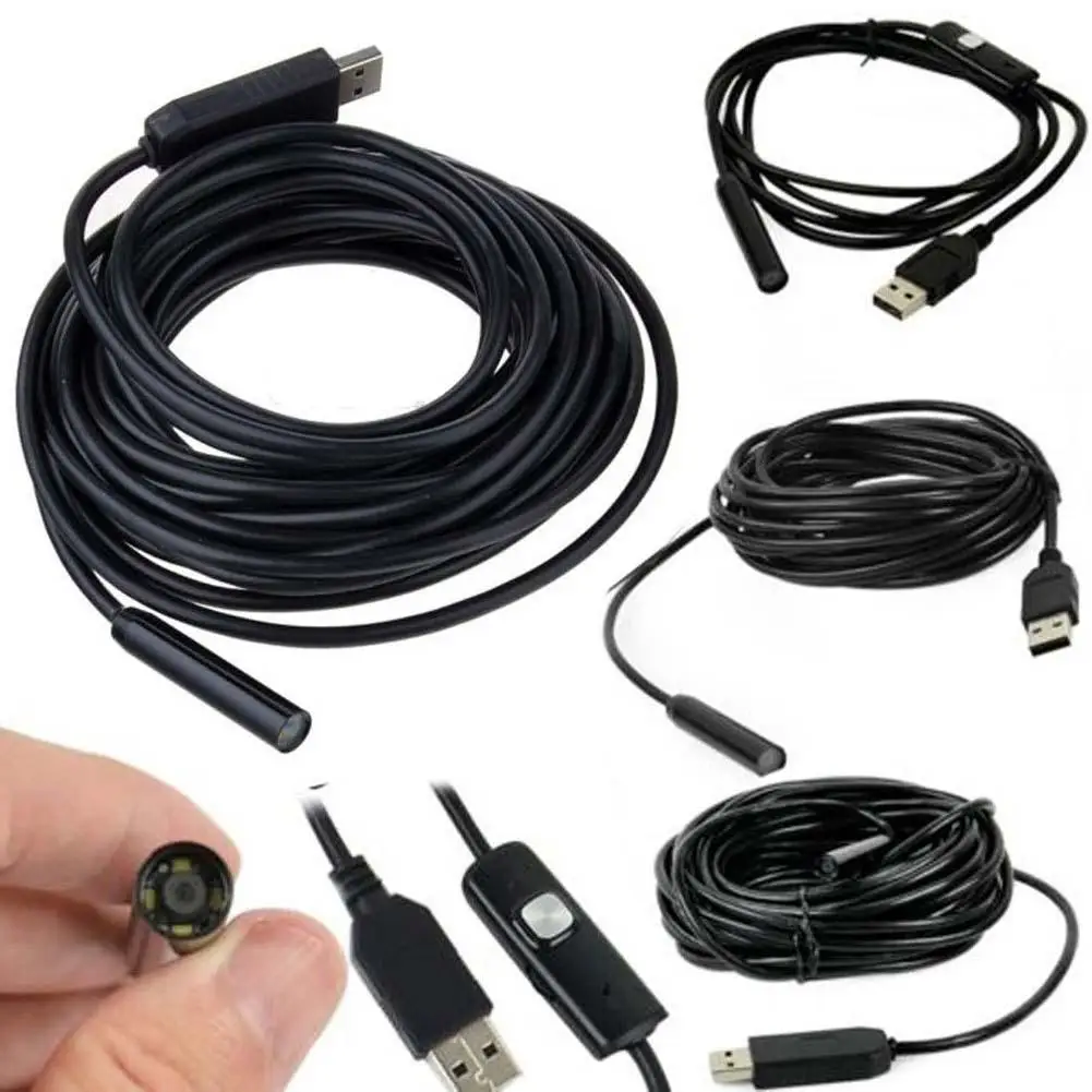 USB бороскоп эндоскоп водонепроницаемый осмотр SnakeTube домашняя видеокамера 15 м