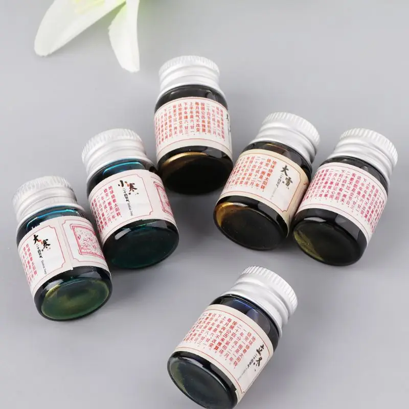 5ml Gold Powder Colored Ink For Fountain Dip Pen Calligraphy Writing Painting Graffiti Stationery Office Supplies W91A