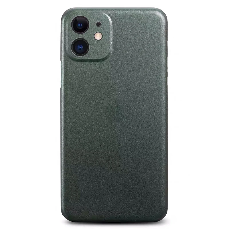 Черный зеленый 0,3 мм ультра тонкий чехол для телефона для Iphone 11 Pro Xs Max Xr X 8 7 6s 6 5S Plus Жесткий Pc матовый прозрачный чехол для телефона тонкий - Цвет: Черный зеленый