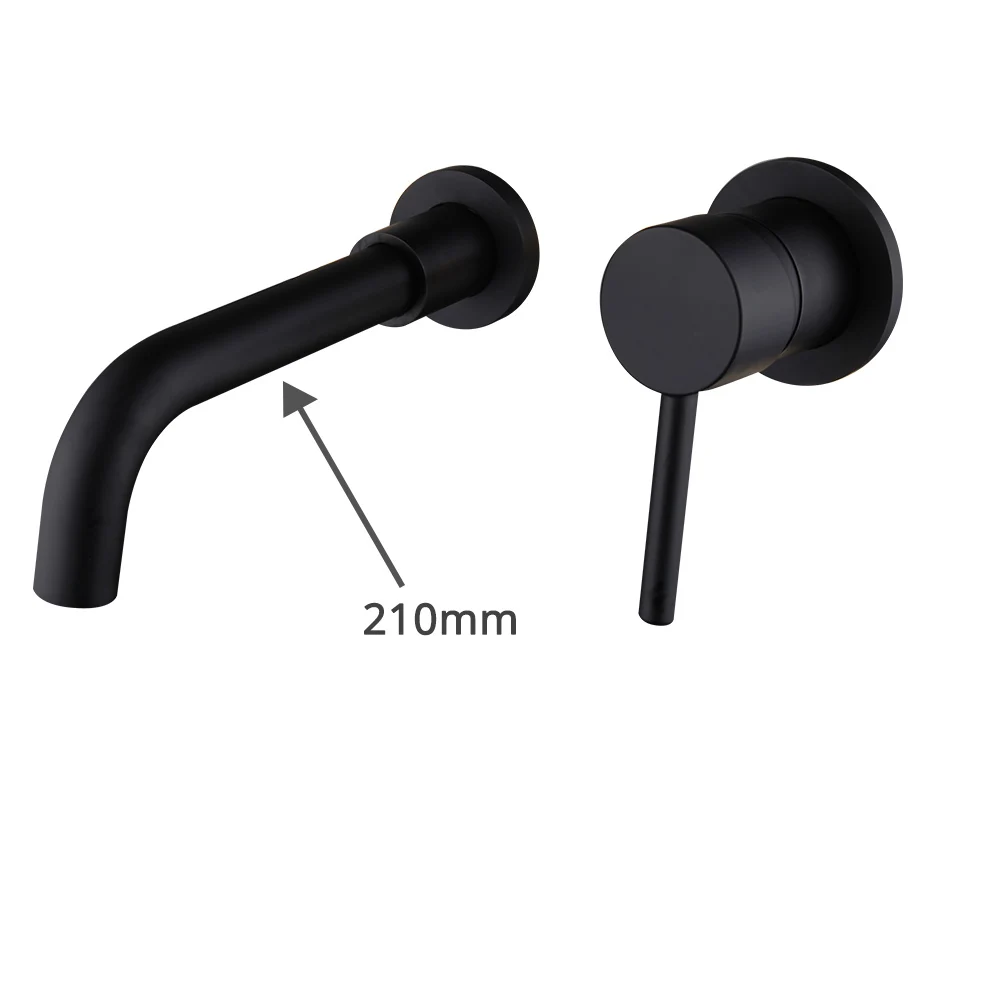 3020-02(210mm) Brass Wall Mounted Rotation Basin Faucet Single Handle Mixer Tap Hot Cold Bathroom Water Wholesale Bath Black Gold Chrome Faucet - Цвет: 3020-02(210mm)
