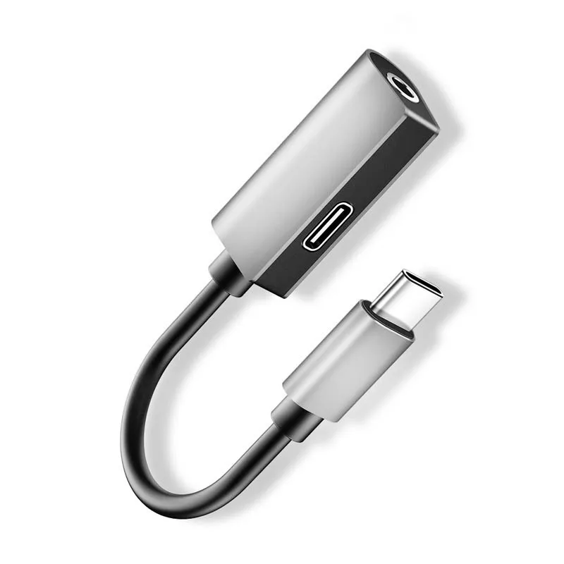 2 в 1 Тип C до 3,5 мм разъем для зарядки наушников конвертер usb type-C аудио адаптер для Xiaomi 6 huawei P10 mate 20 type C телефонов