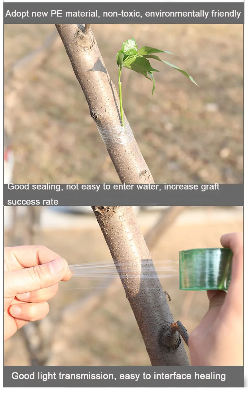 Garden Tools Fruit Tree Secateurs Engraft Branch Gardening bind belt PE tie Tape 3CM / 5CM x 110M/1 Roll GardenFor Dropshipping