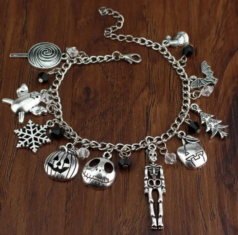 Silver Горячая Мода Мультфильм арахис Charlie Коричневый 9 тематические амулеты Ассорти металлический Шарм-браслет для детей лучший праздник подарки - Окраска металла: Silver