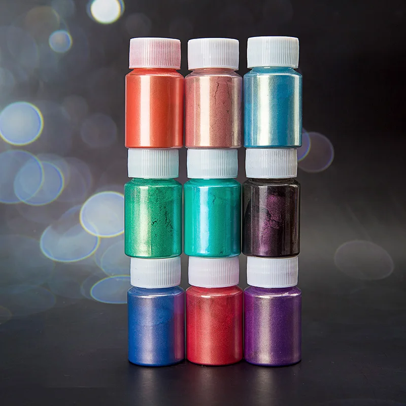 10 цветов порошок слюды эпоксидная смола краска жемчужный пигмент натуральный