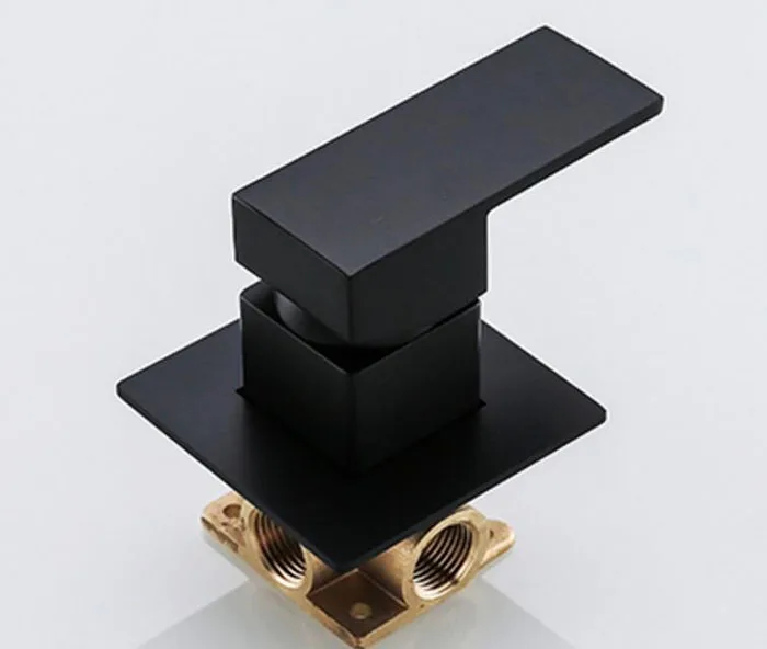 Description Picture 5 of itemBlack Wall Mounted Bathroom Basin Sink Faucet Waterfall Bathtub Single Handle Solid Brass Hot & Cold Mixer Tap