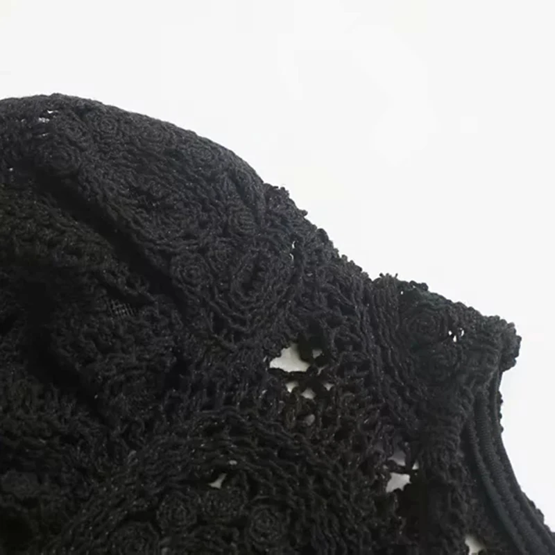 Новые винтажные женские черные кружевные рубашки Модные женские Цветочные открытые блузки женские трикотажные тонкие топы для девочек