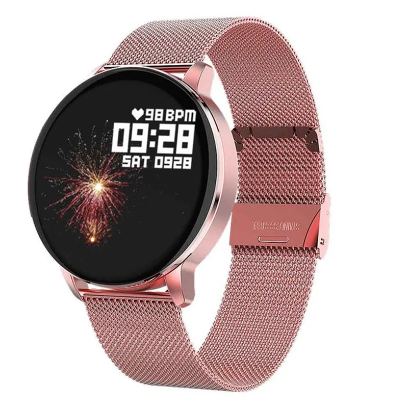 Pink Steel R5 Smart Bracelet Band Bluetooth Heart Rate Monitor Fitness Tracker Smartwatch Bluetooth Waterproof For Android IOS - Цвет: Pink Steel