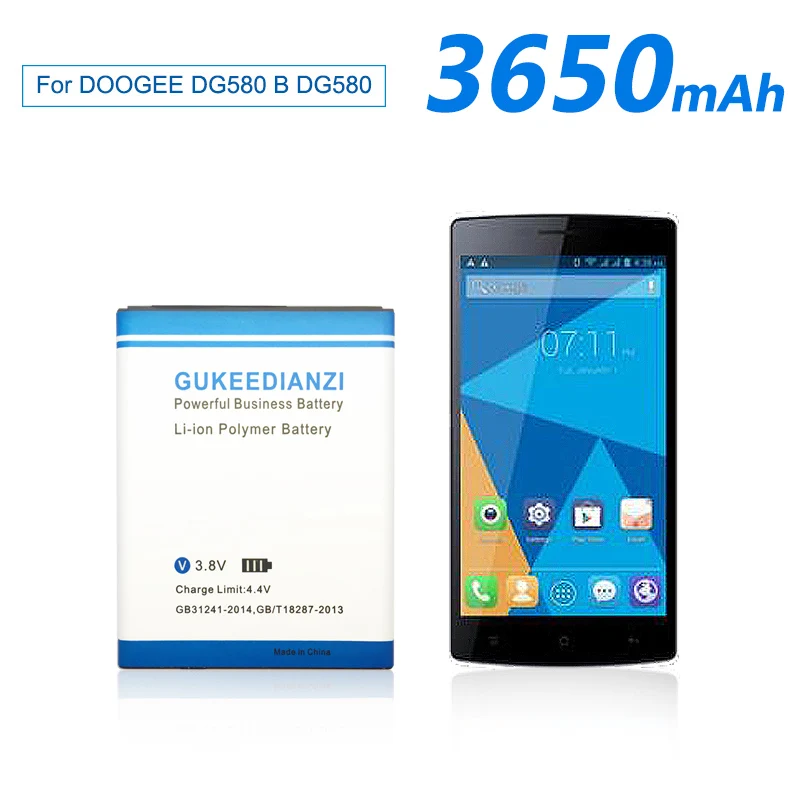 GUKEEDIANZI 3650 мАч B-DG580 сменная батарея Для DOOGEE DG580 литий-полимерная аккумуляторная батарея