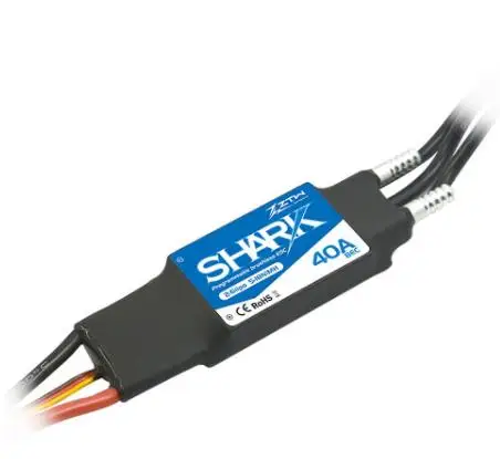 

ZTW Shark 40A BEC Waterproof brushless ESC For Boat With Water-cooling System RC boat model With forward and reverse two-way