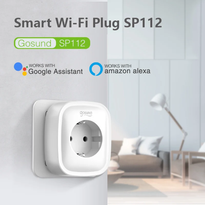 Gosund WiFi смарт-розетка и Штепсель по стандарту ЕС с 2 Порты USB приложение Tuya