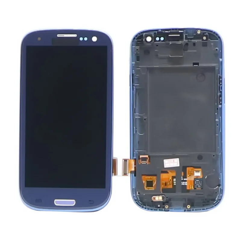 Дигитайзер сенсорного экрана с рамкой для Samsung Galaxy S3 i9300 i9301 i9301i i9305 ЖК дисплей