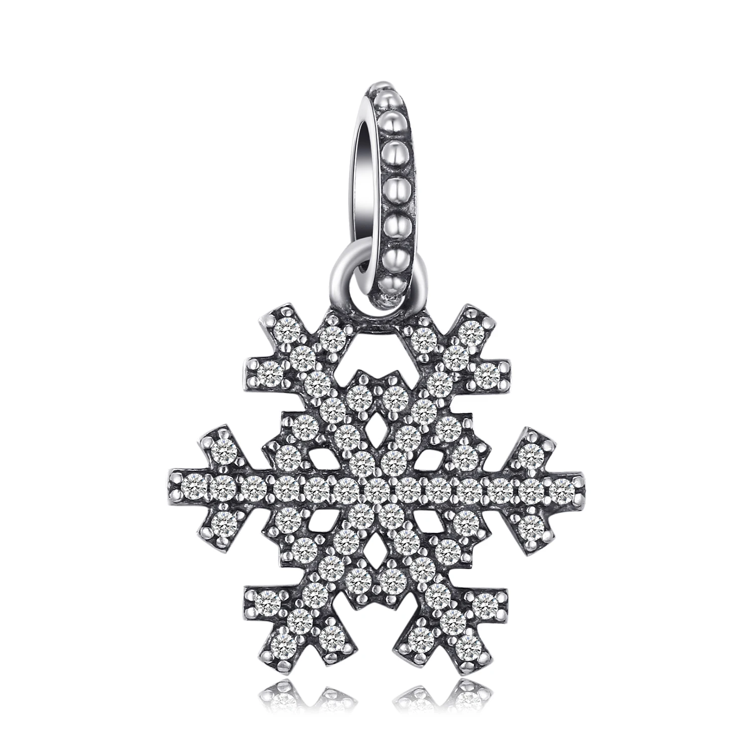 Jewelrypalace Рождество Снежинка кубического циркония браслет серебро 925